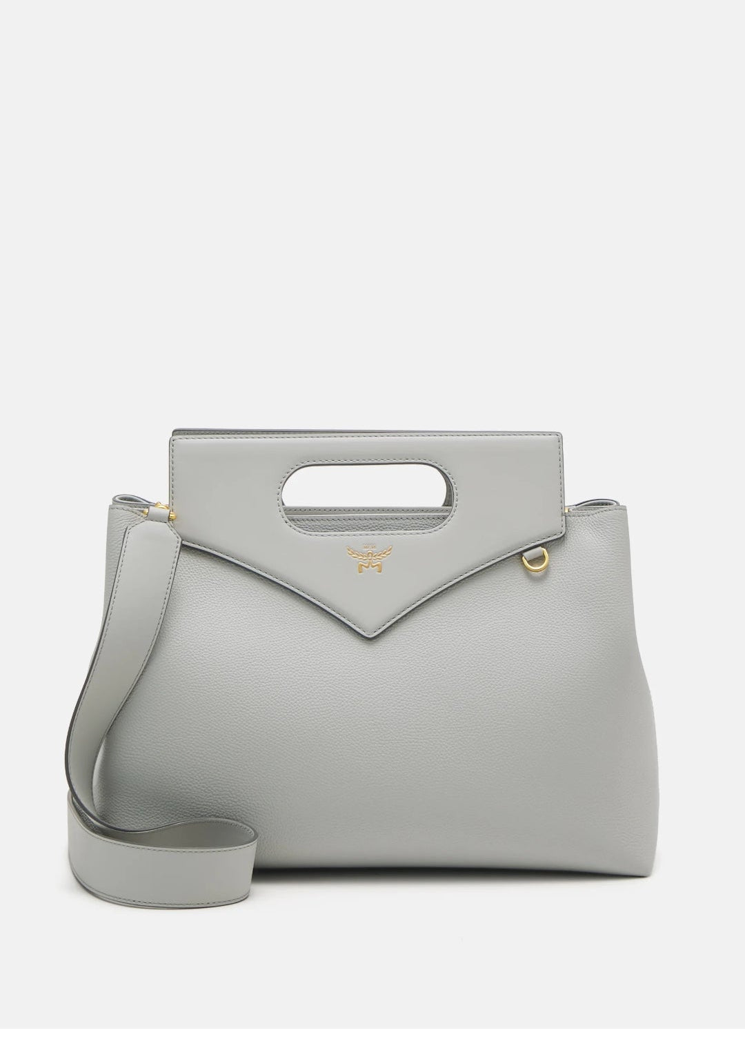 McM Soft Diamond Shoudelbag in Embossed Leder