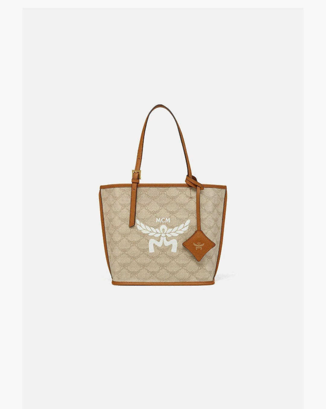 Mcm Himmel Lts Mini Shopping Bag Beige