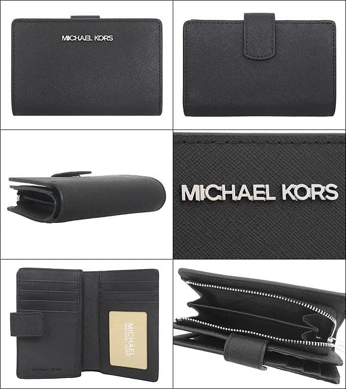 Michael Kors Saffiano Leder Geldbörse 35R4STVF6L Schwarz