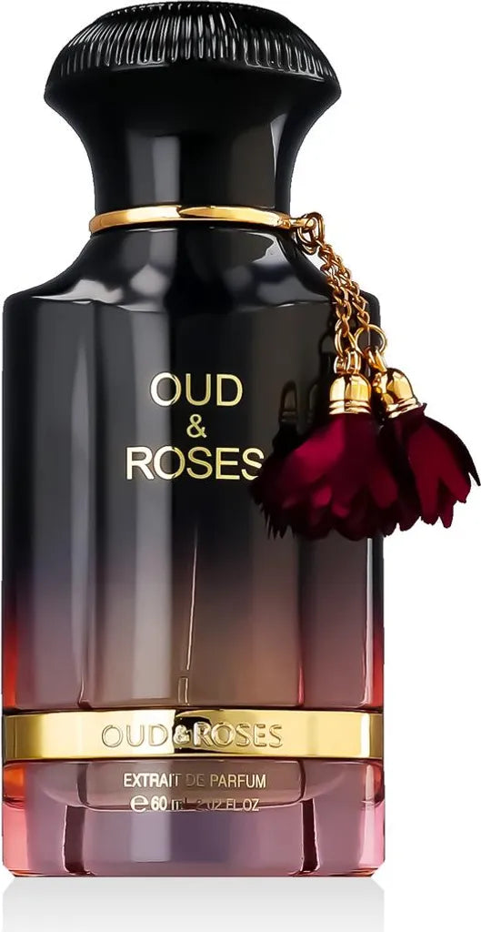 Ahmed Al Maghribi Oud & Roses Eau de Parfum 60 ml Unisex – Blumig Orientalischer Duft mit Rose & Oud – Langanhaltendes Parfum