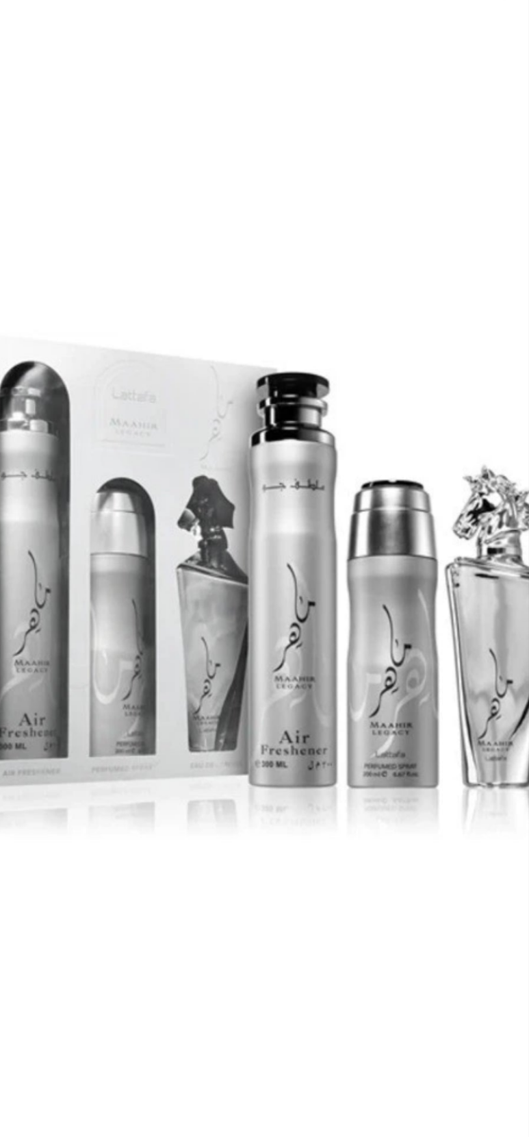 Lattafa
Maahir Legacy Geschenk Set (100ml -200ml - 300ml )