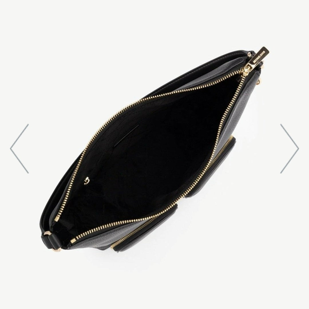Michael Kors Merritt  Black Large LG Shoulder Bag