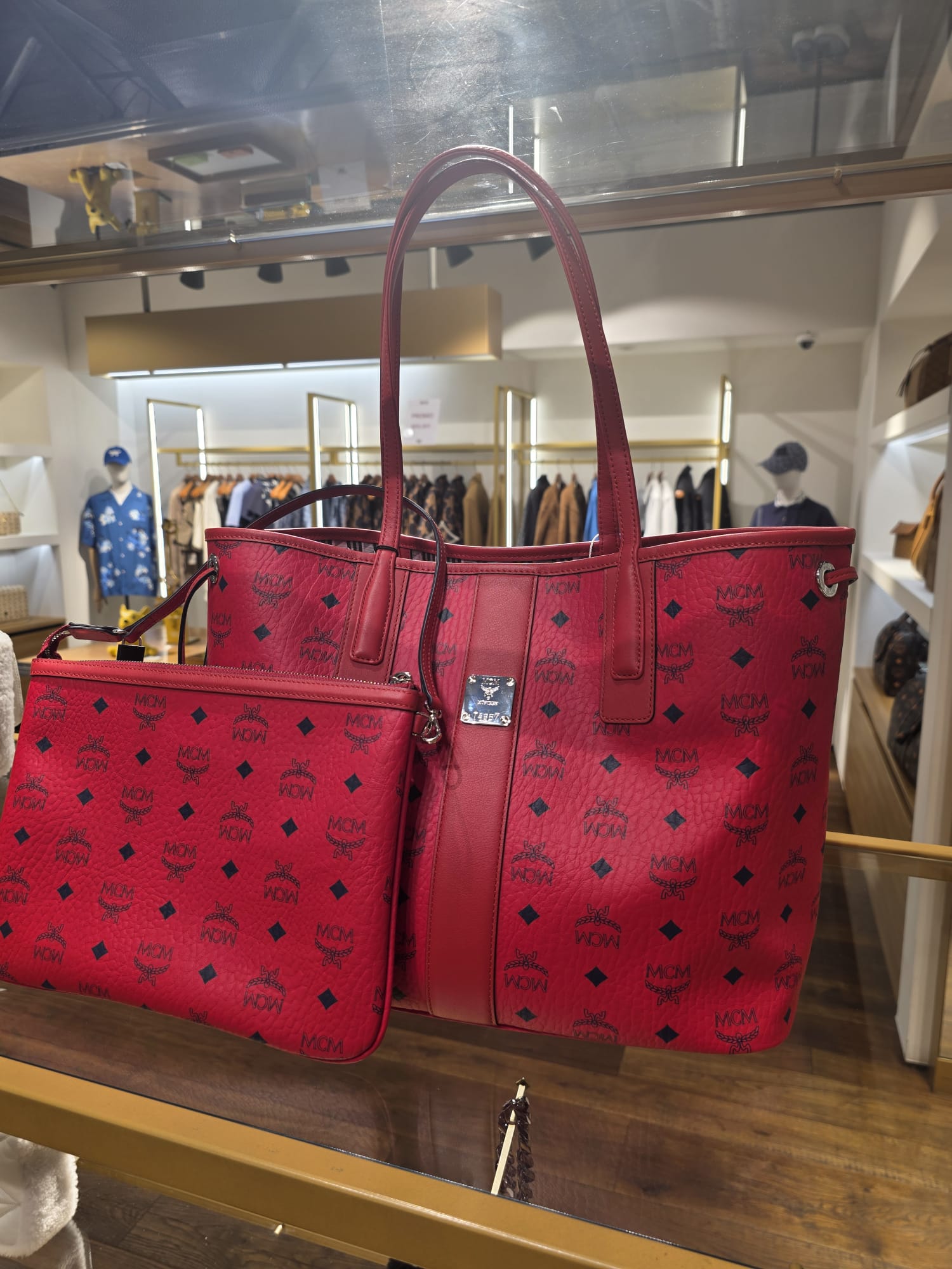 MCM Shopper Rot 2 Teilig